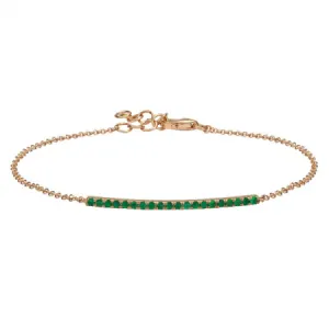 Emerald Bar Bracelet