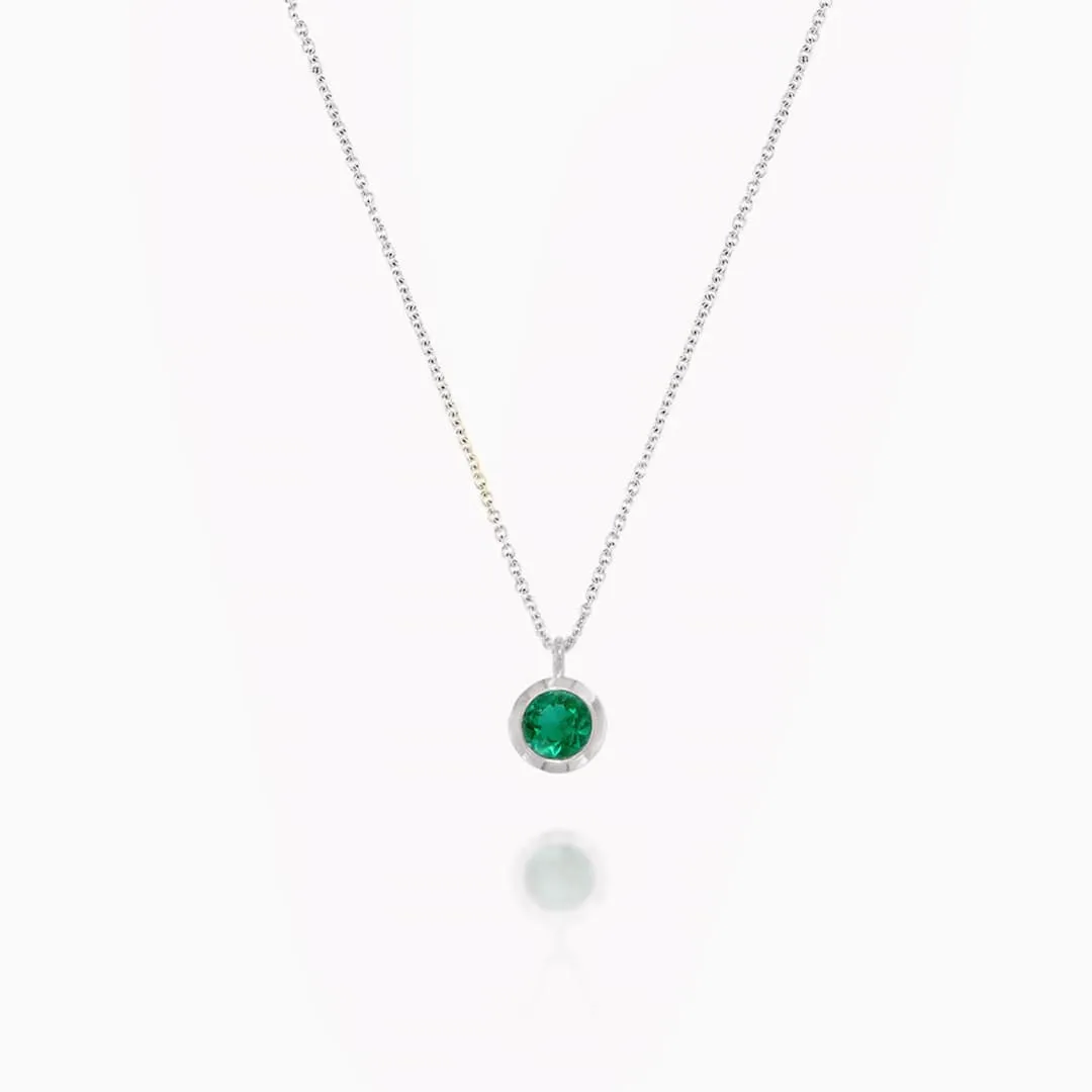 Emerald Bezel Pendant