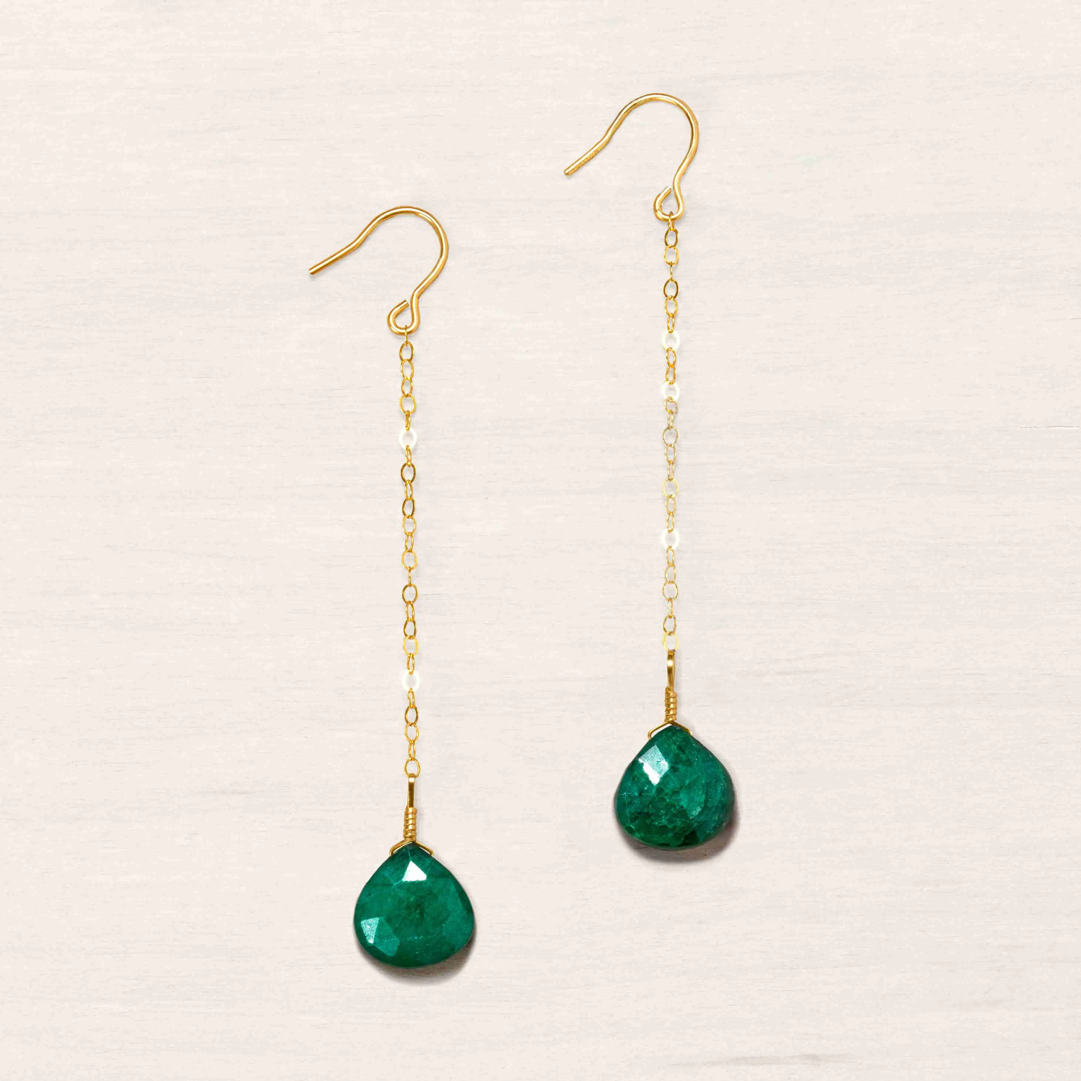 Emerald Drop Earrings