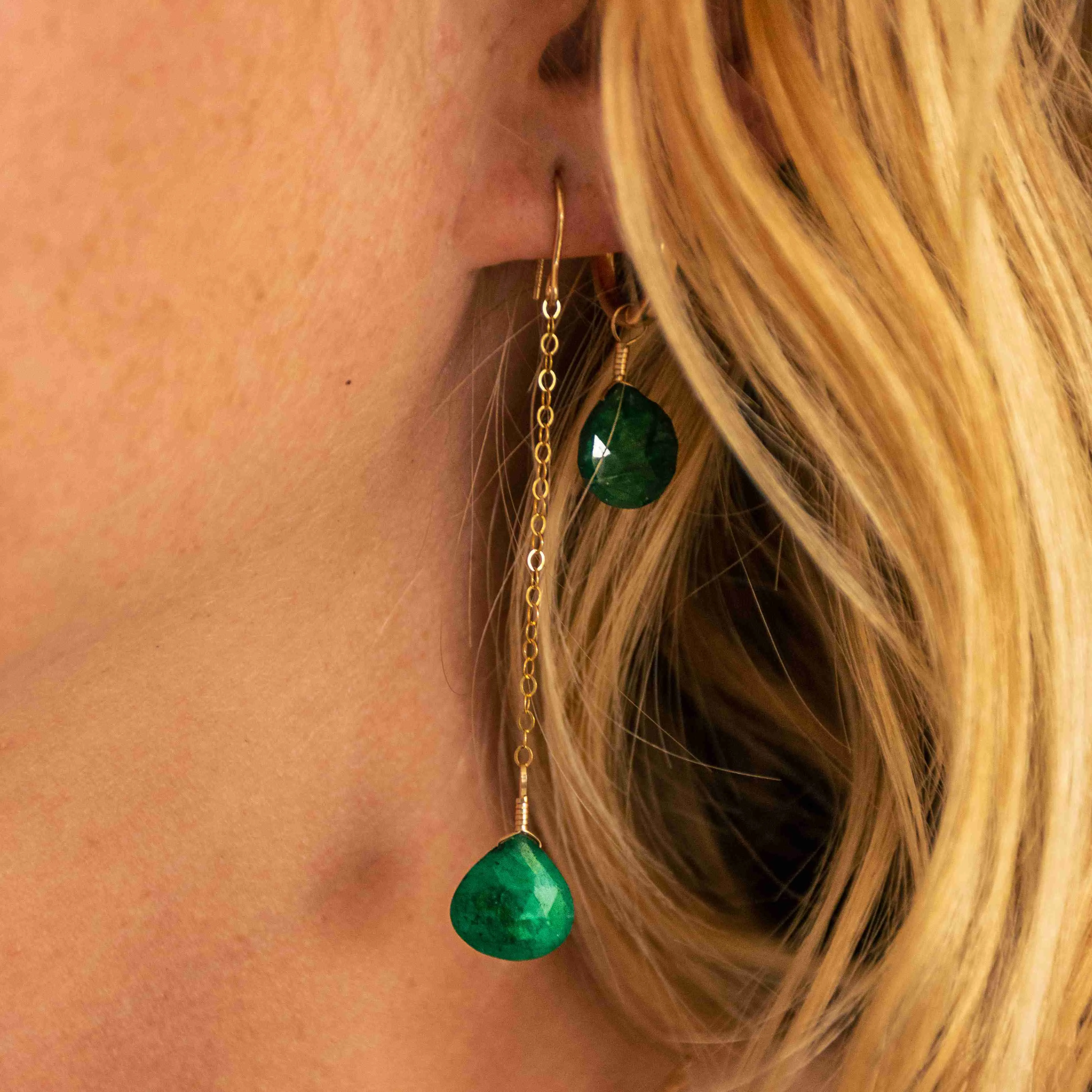 Emerald Drop Earrings