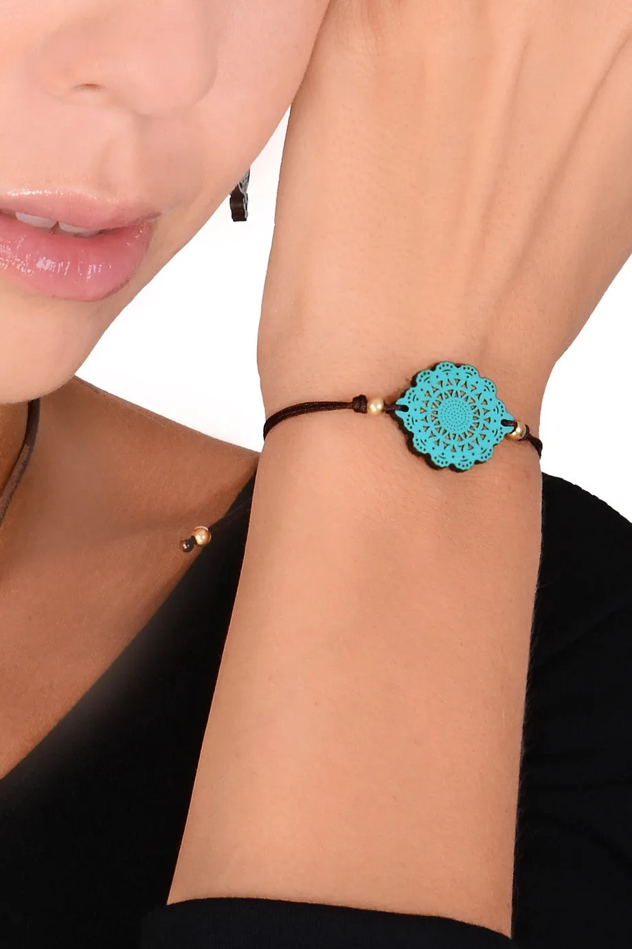 ENCAIXE Turquoise Wooden Bracelet