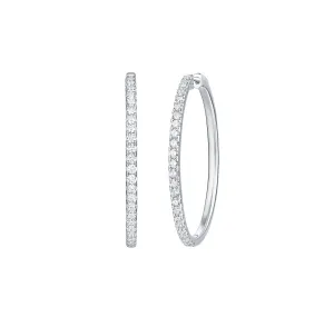 Essentials 1.5ct Classic Diamond Hoops <br> E-00110WHT