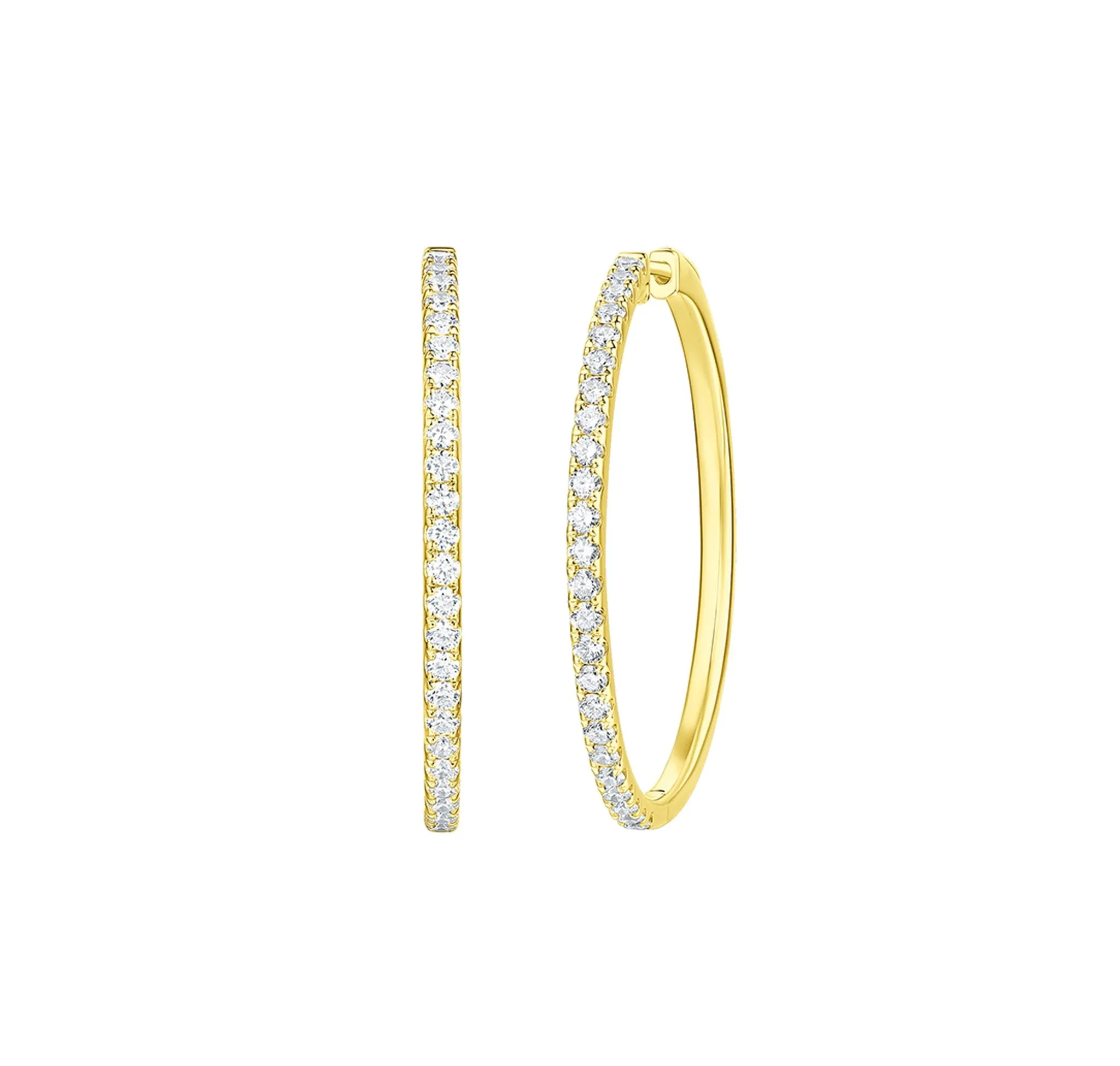 Essentials 1.5ct Classic Diamond Hoops <br> E-00110WHT