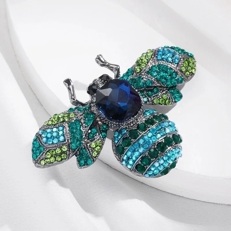 Fashion Pin Insect Alloy Diamond Artificial Gemstones Women'S Brooches