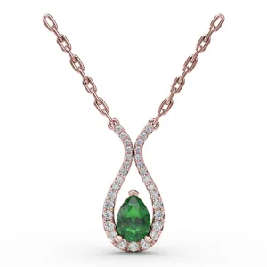 Feel The Love Emerald and Diamond Pendant