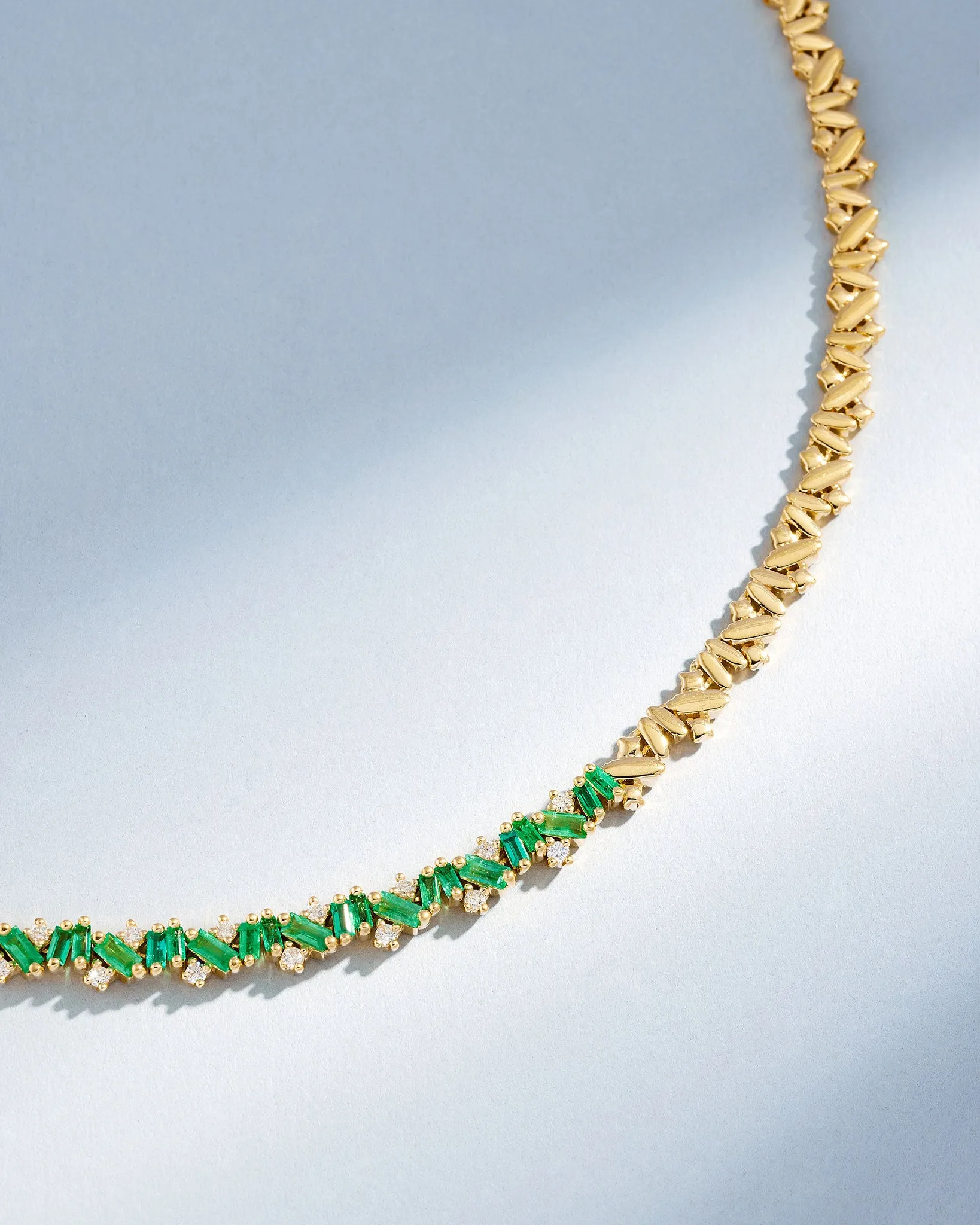 Frenzy Emerald Tennis Necklace