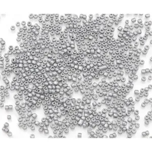 Glass Seed Beads - Metallic Gray