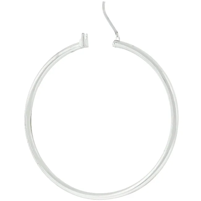 Glem Large Silver Hoop Earrings | 45mm