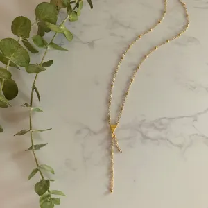 Gold Beaded Chain Pendant