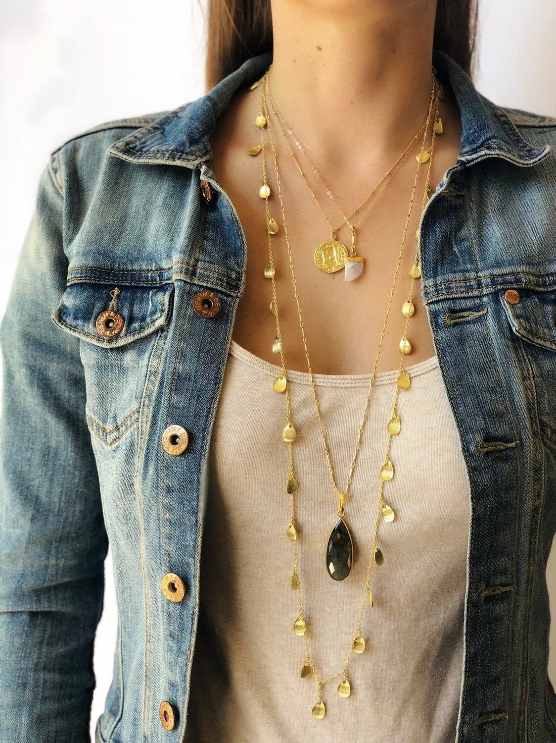 Gold Petal Necklace