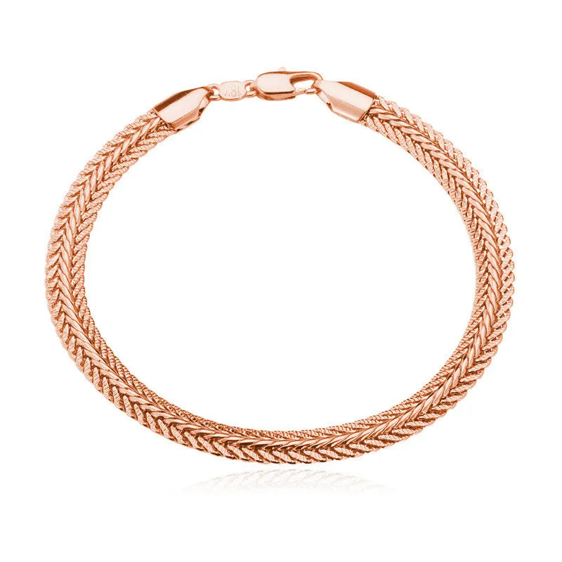 Gold Plated Bracelet New Fashion Rock Style 21 cm 0.6 cm Thick Snake Chain Bracelet Men Jewelry