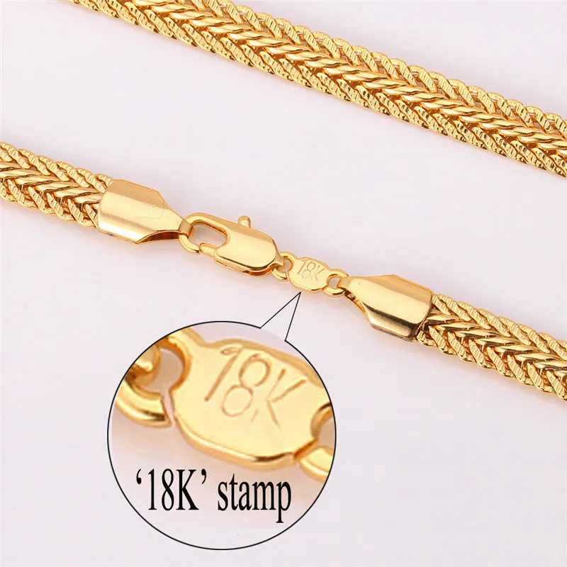 Gold Plated Bracelet New Fashion Rock Style 21 cm 0.6 cm Thick Snake Chain Bracelet Men Jewelry