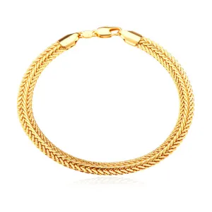 Gold Plated Bracelet New Fashion Rock Style 21 cm 0.6 cm Thick Snake Chain Bracelet Men Jewelry