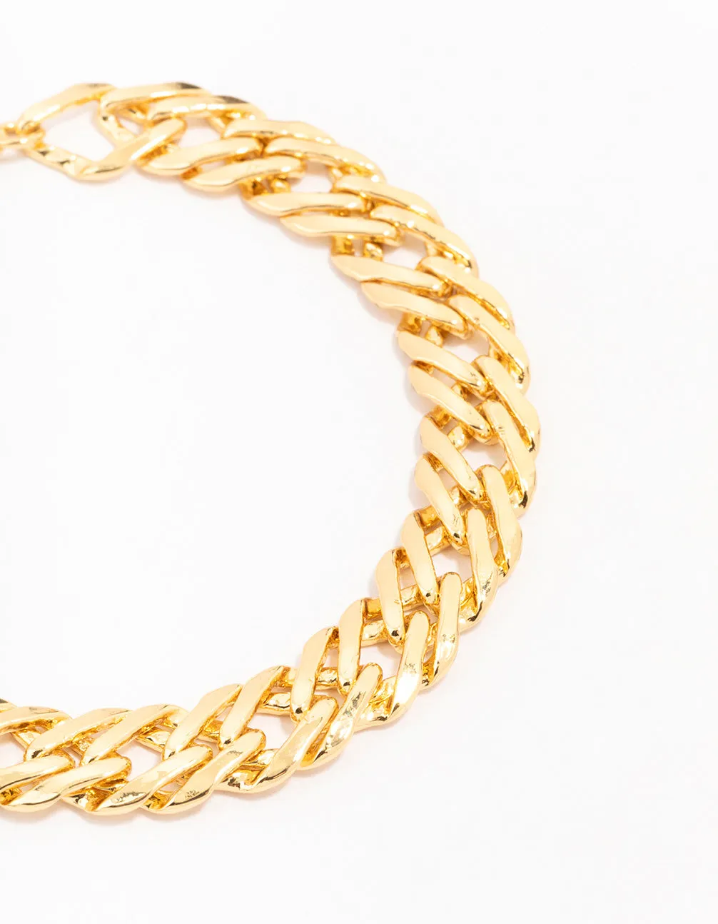 Gold Plated Brass Bold Chain Bracelet