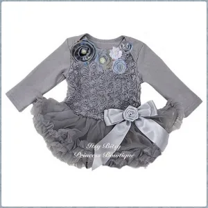 Grey Rose Pettiskirt Romper