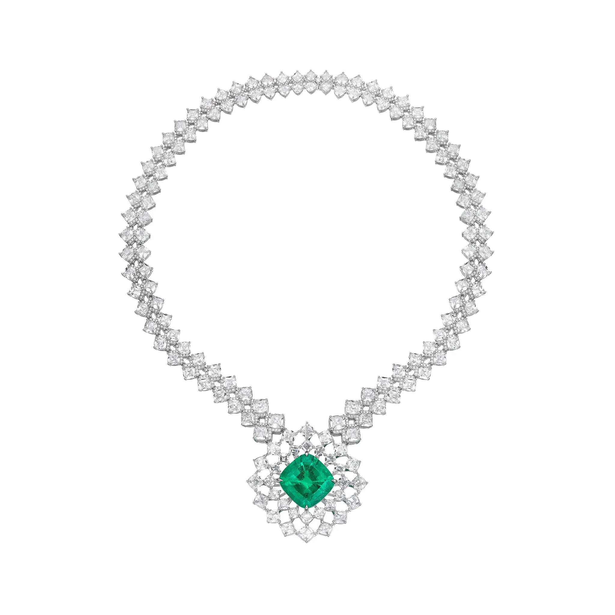 GRS Certified 22.75CT Colombia Emerald Necklace