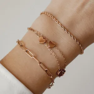 Heart Delicate Bracelet Rose Gold