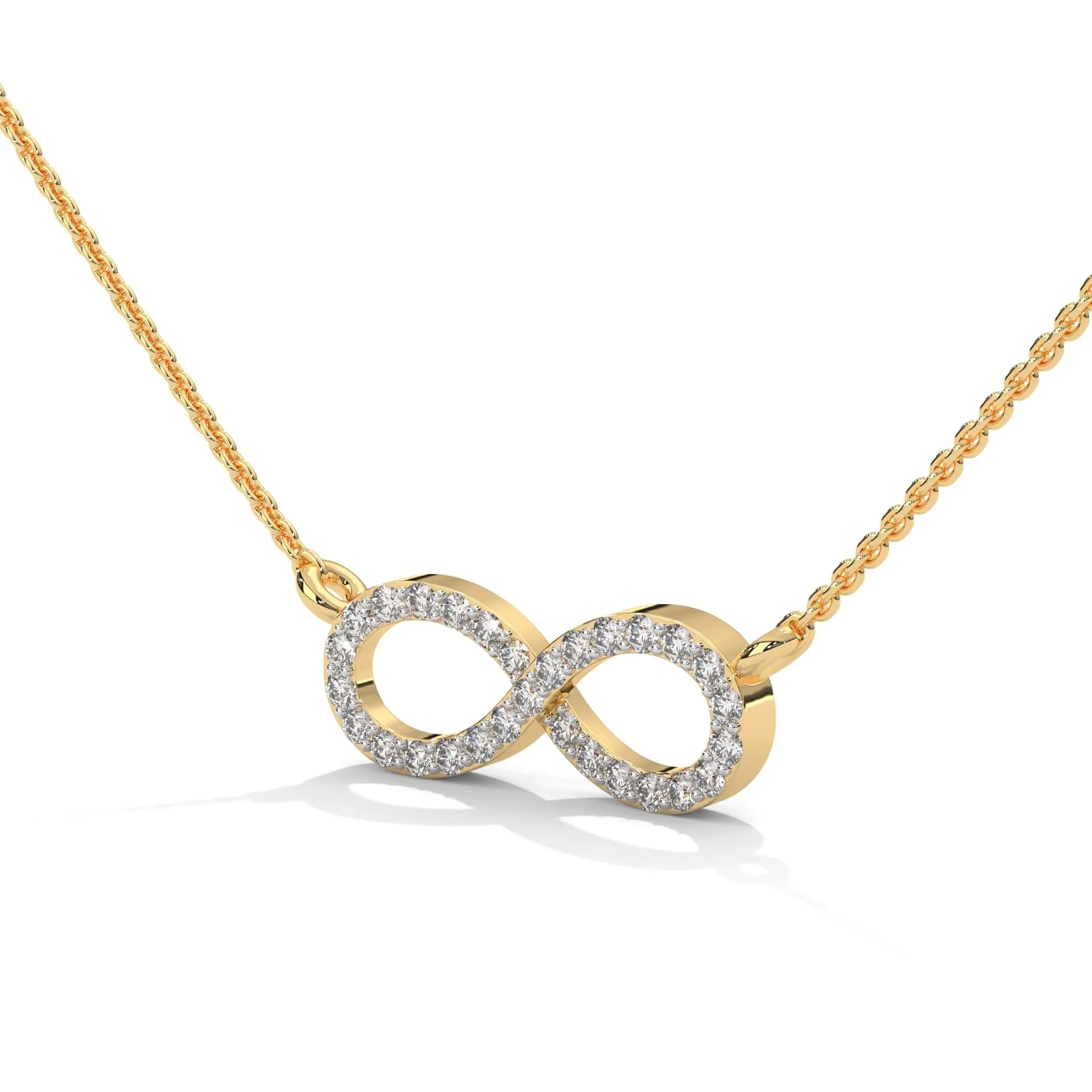 Inaya Infinity Silver Pendant Necklace  | 22KT Gold Vermeil