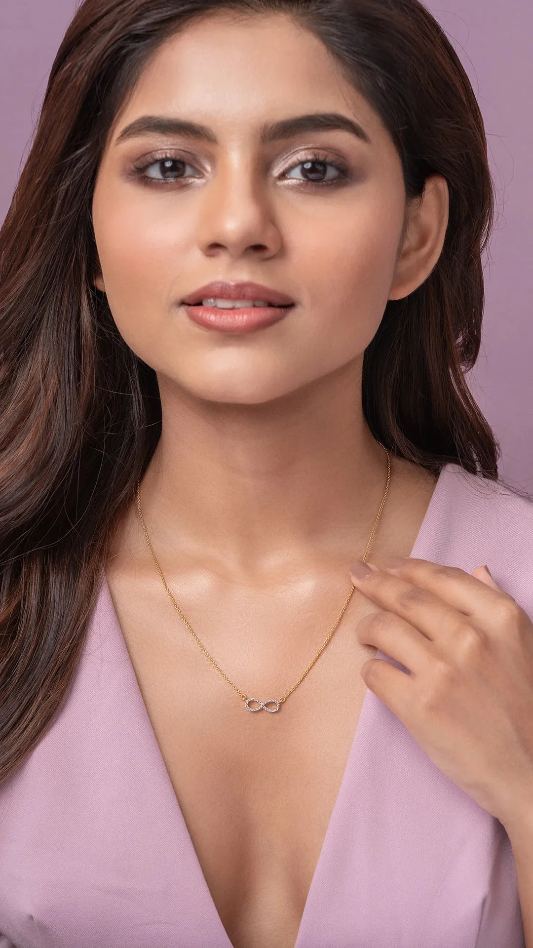 Inaya Infinity Silver Pendant Necklace  | 22KT Gold Vermeil