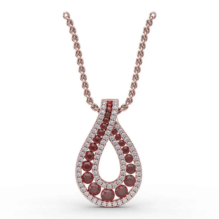 Infinity Loop Ruby Pendant