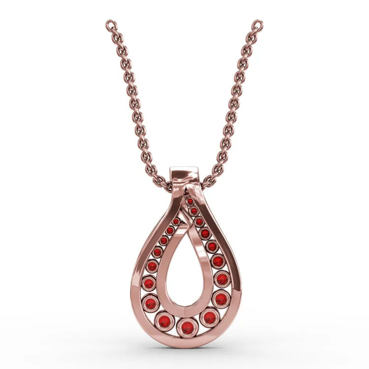 Infinity Loop Ruby Pendant