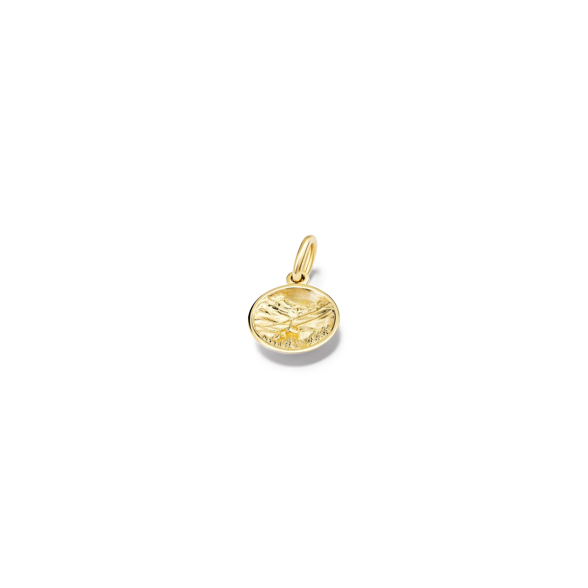 Le Ski Necklace Pendant Yellow Gold