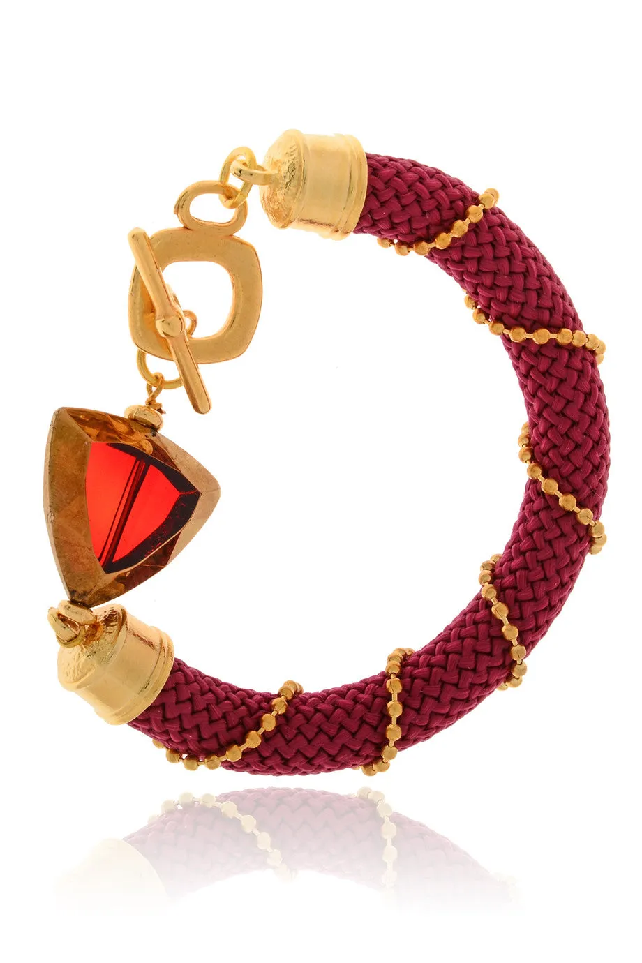 MAZEY Burgundy Crystal Bracelet