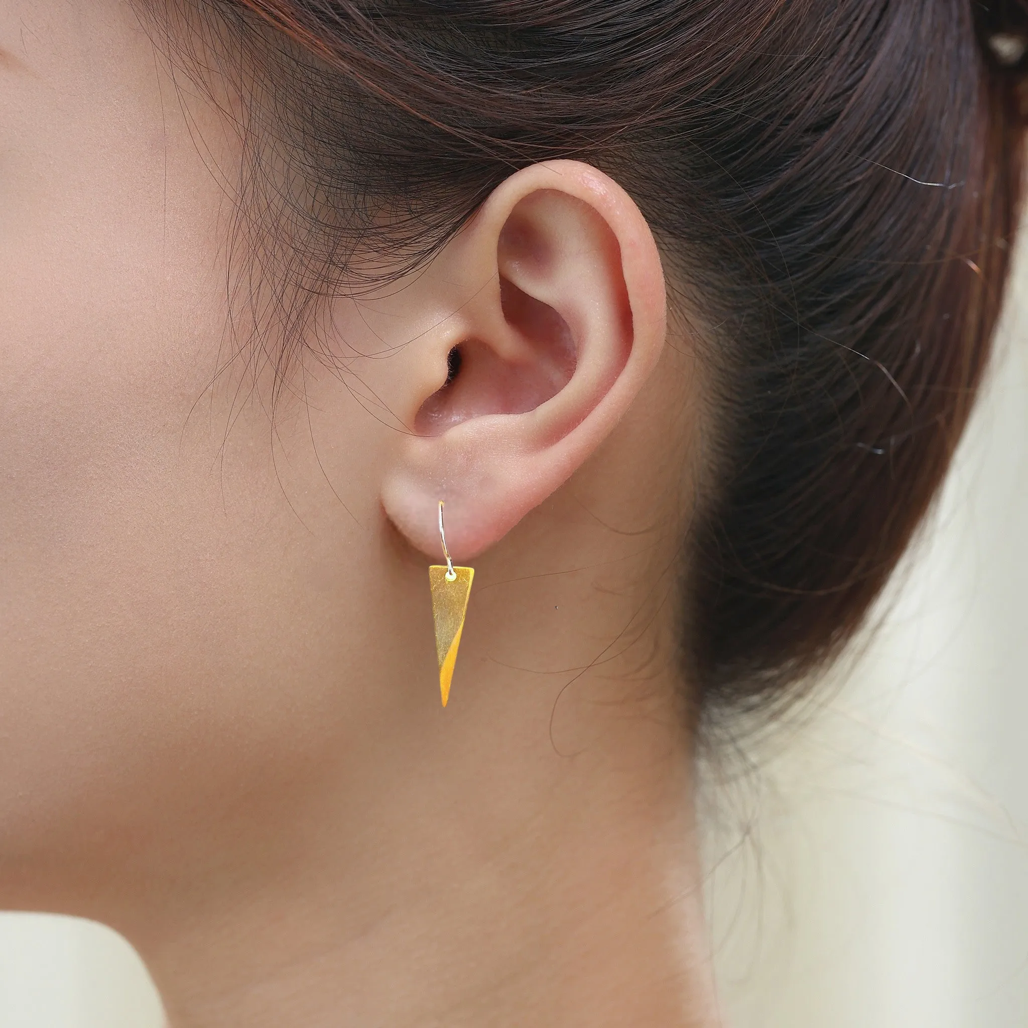 Minimal Narrow Triangle Earrings