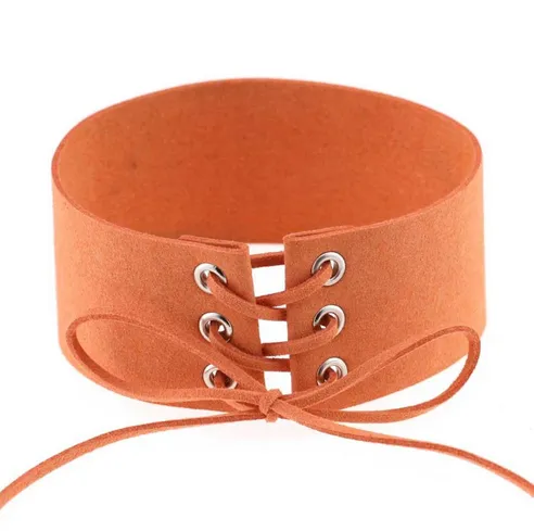 (New!) Lace Up Suede Chokers (4 Colors)