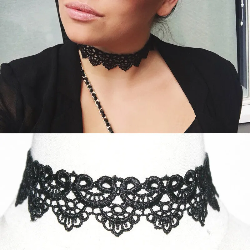 Newest  fashion Lace Tattoo choker necklace