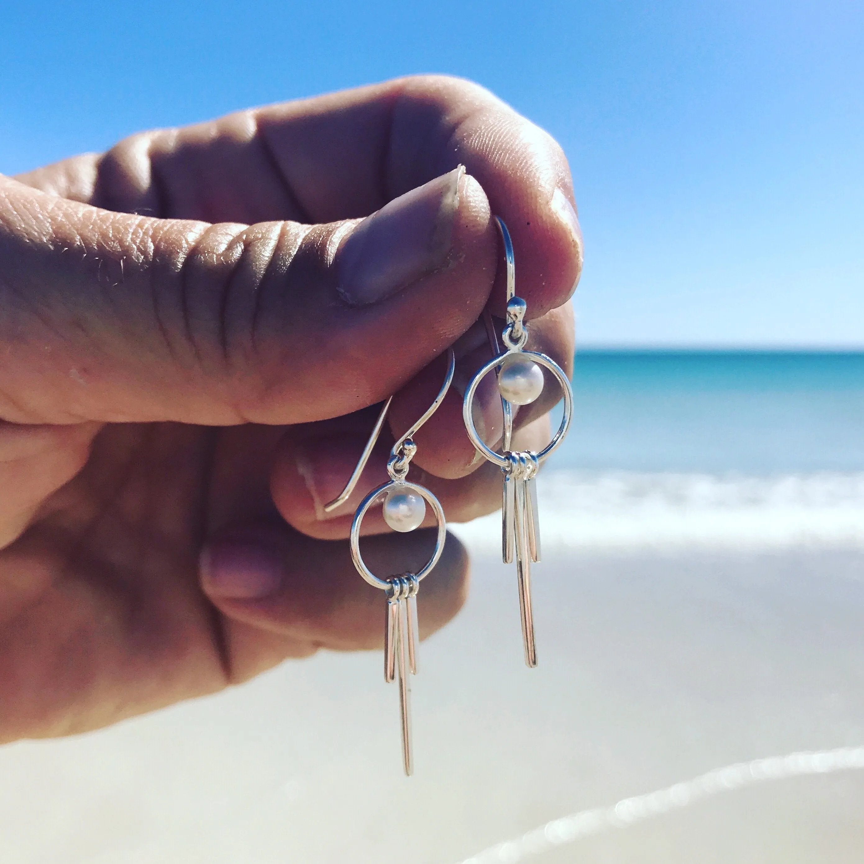 Ocean Dance Pearl Earrings