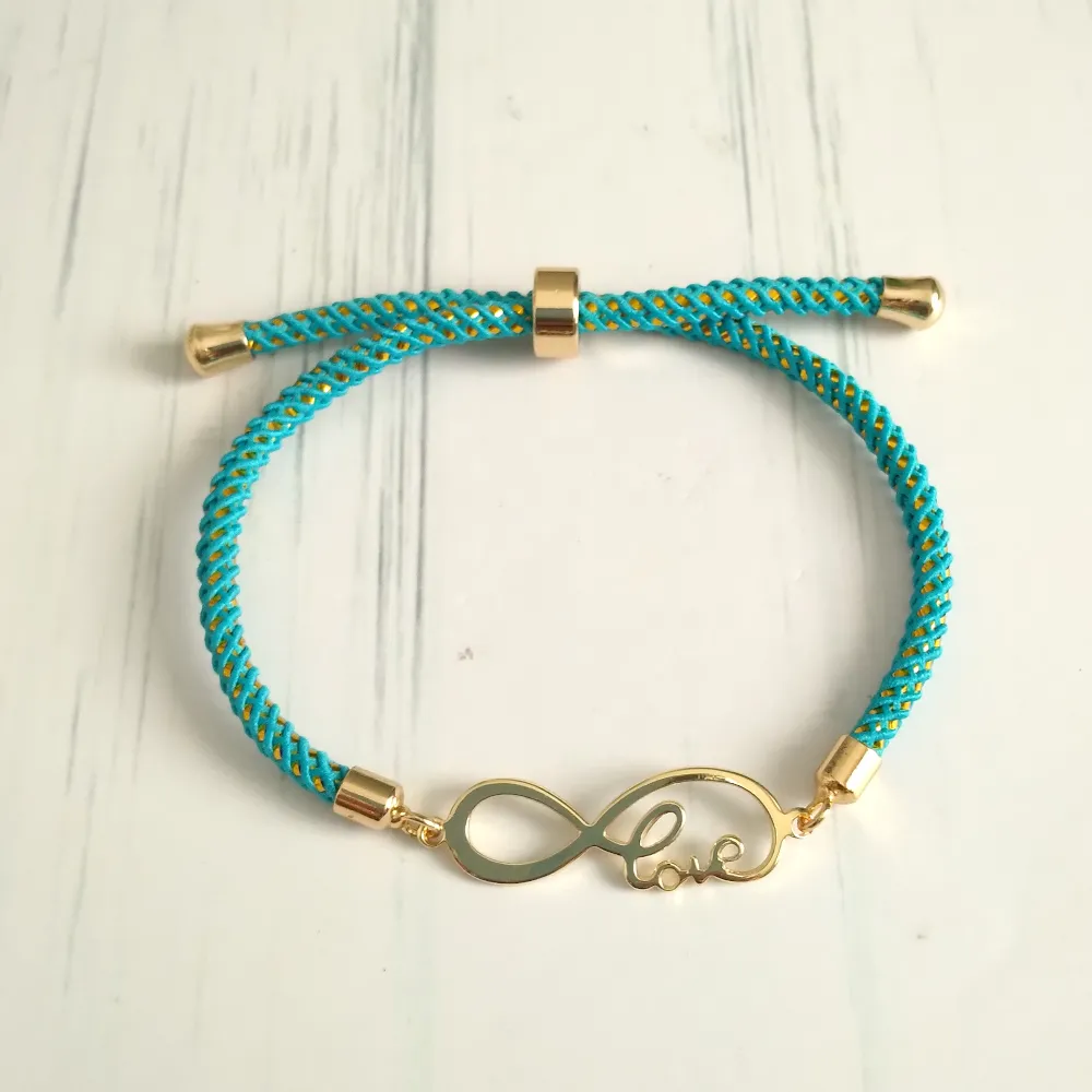 Olivia Infinite Love Metallic Cord Slider Bracelet