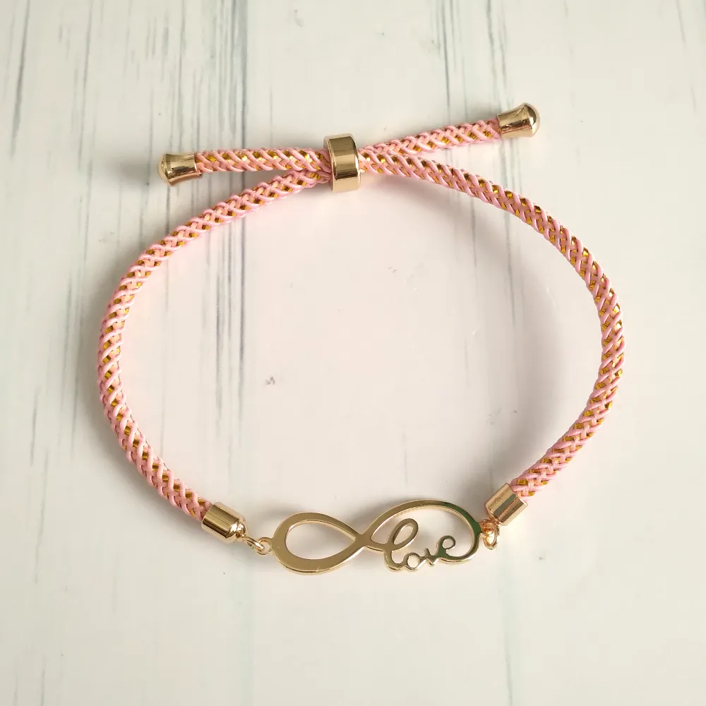 Olivia Infinite Love Metallic Cord Slider Bracelet