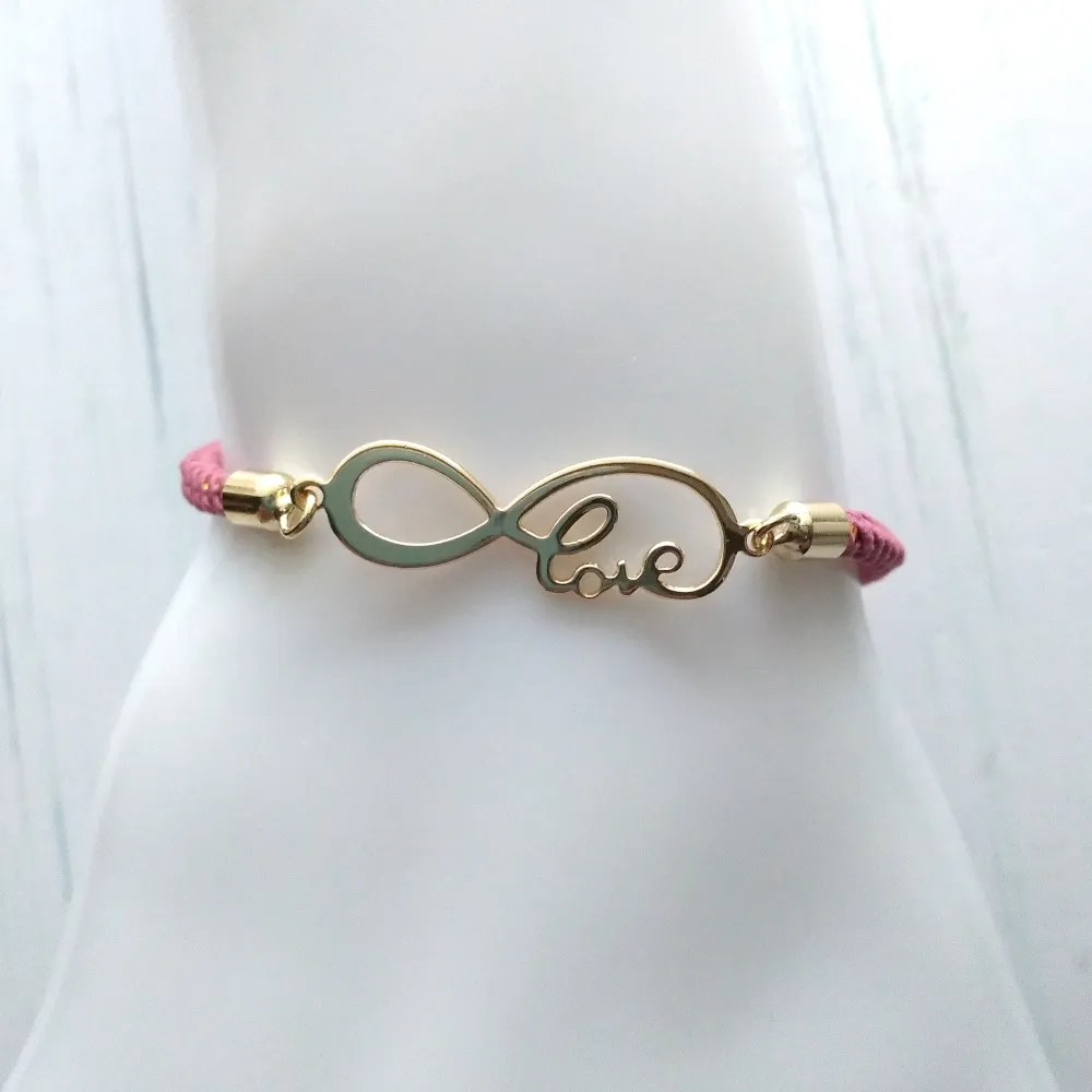 Olivia Infinite Love Metallic Cord Slider Bracelet