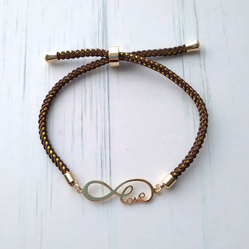 Olivia Infinite Love Metallic Cord Slider Bracelet