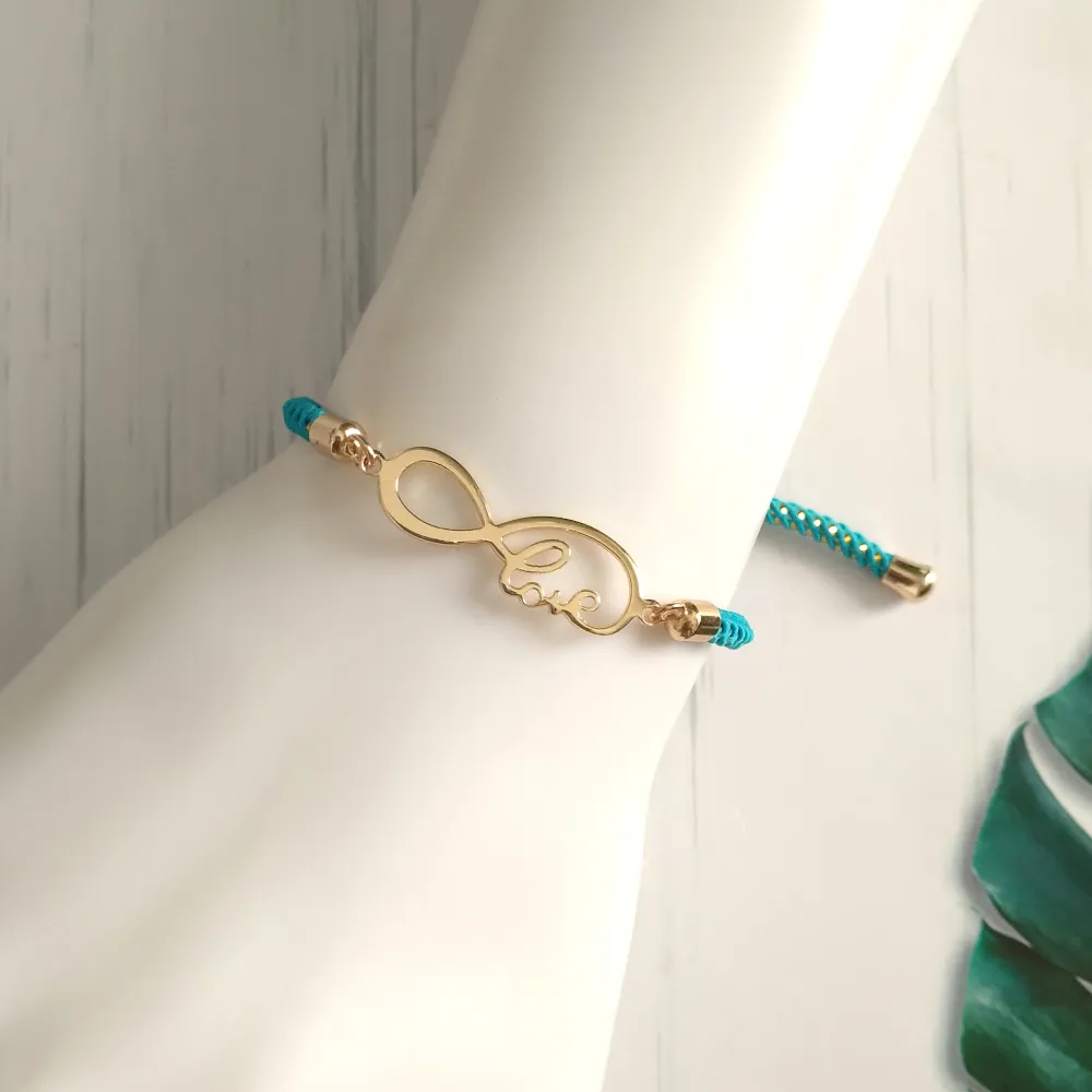 Olivia Infinite Love Metallic Cord Slider Bracelet