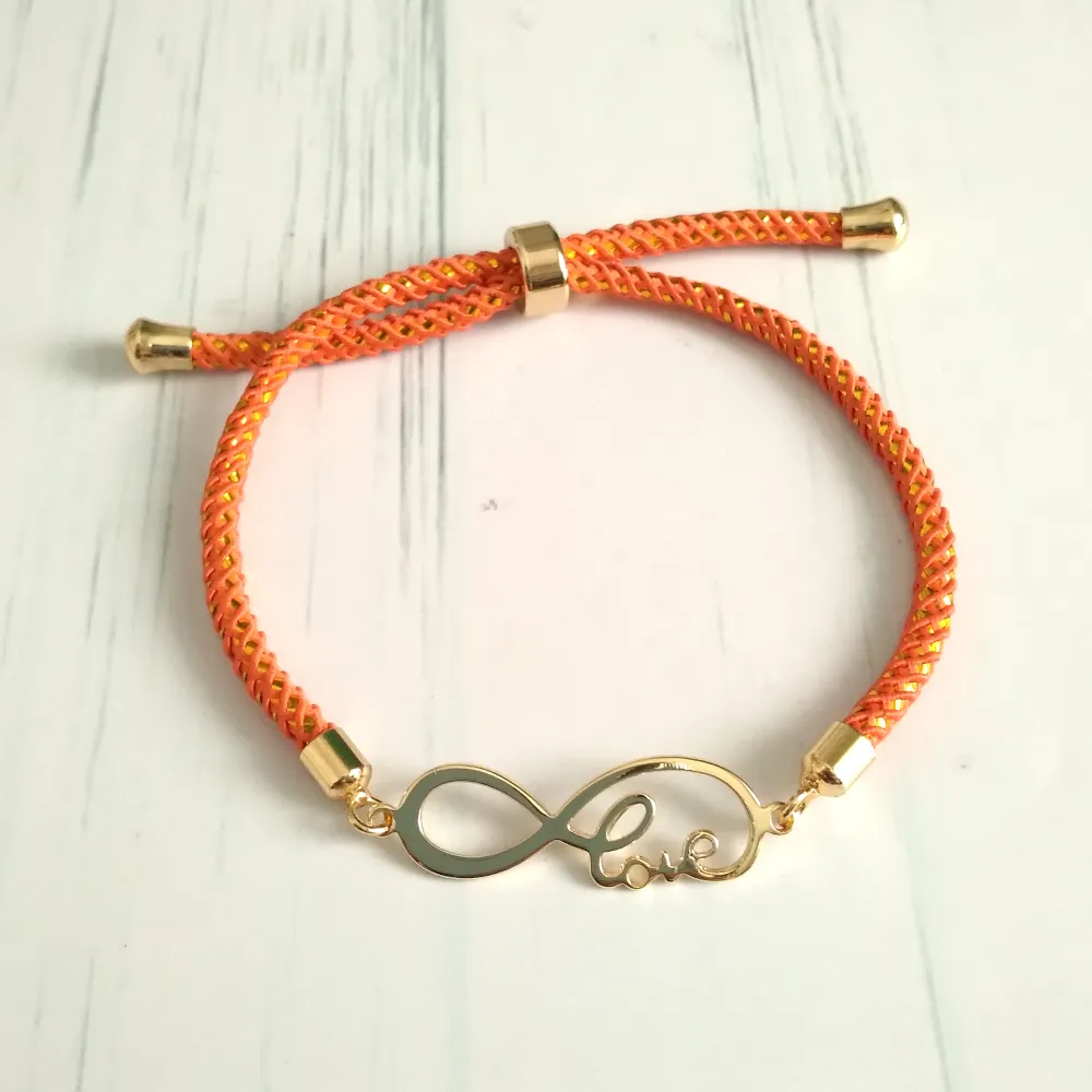 Olivia Infinite Love Metallic Cord Slider Bracelet