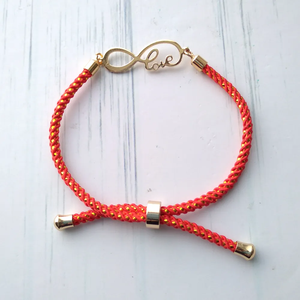 Olivia Infinite Love Metallic Cord Slider Bracelet