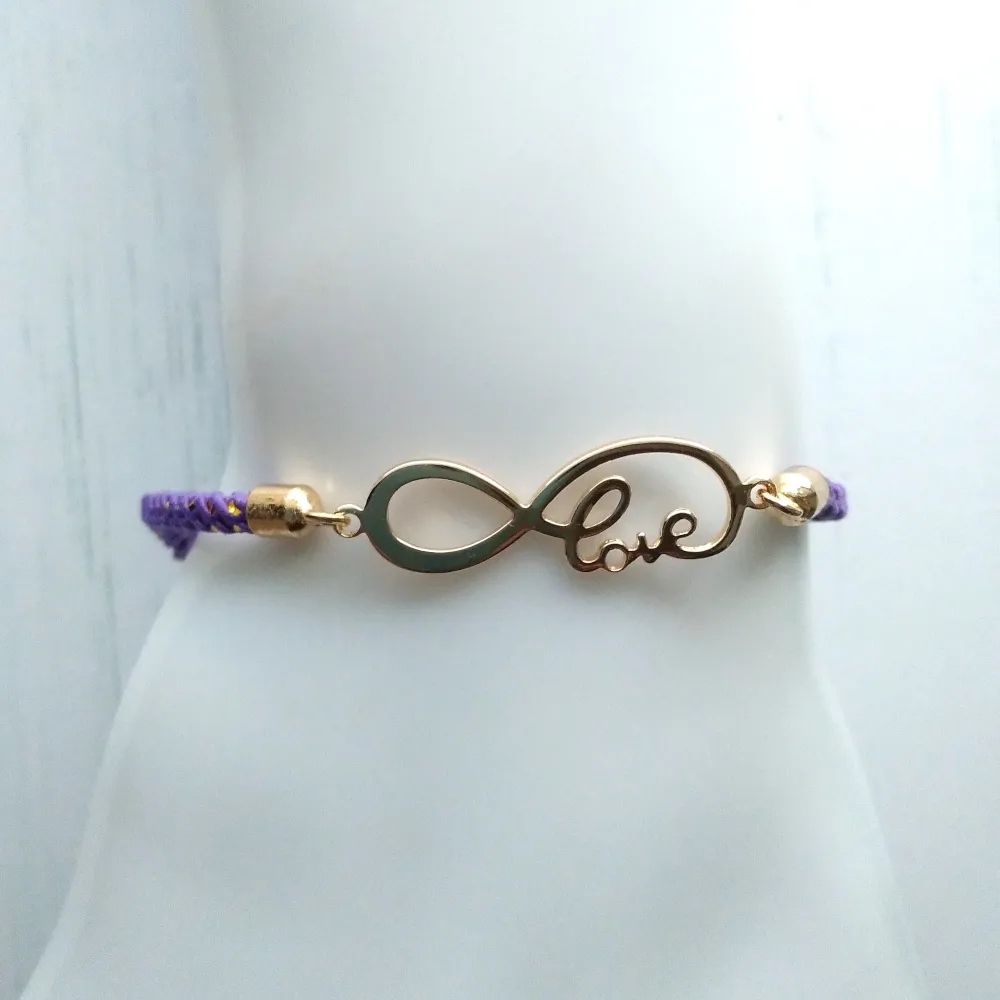 Olivia Infinite Love Metallic Cord Slider Bracelet