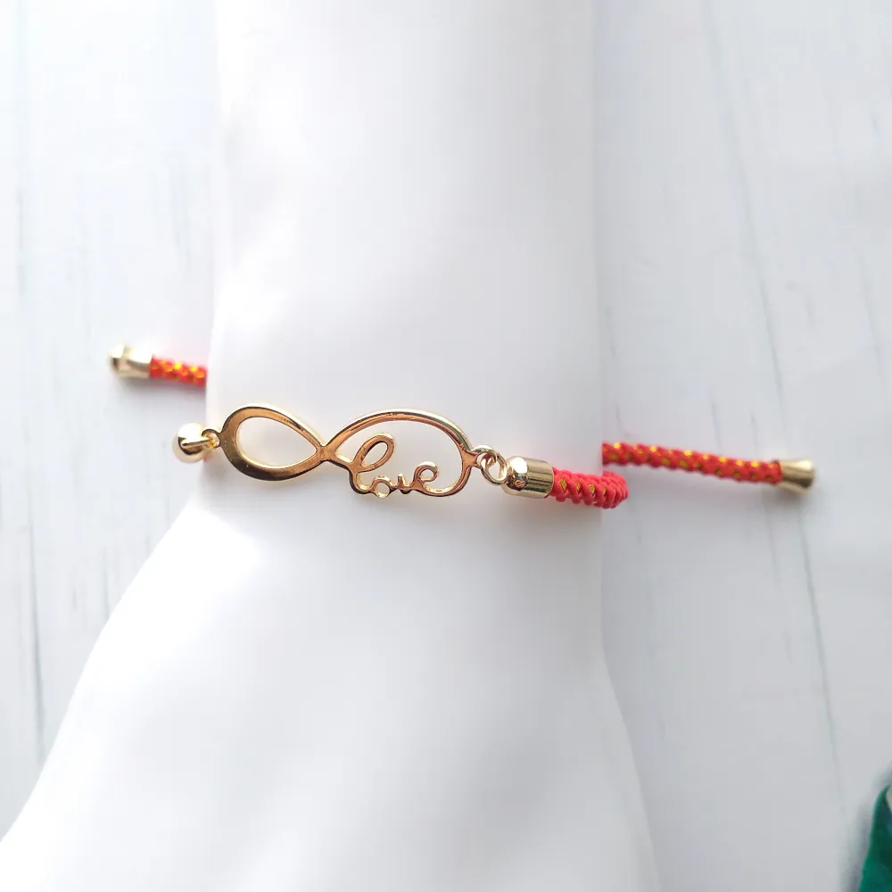 Olivia Infinite Love Metallic Cord Slider Bracelet