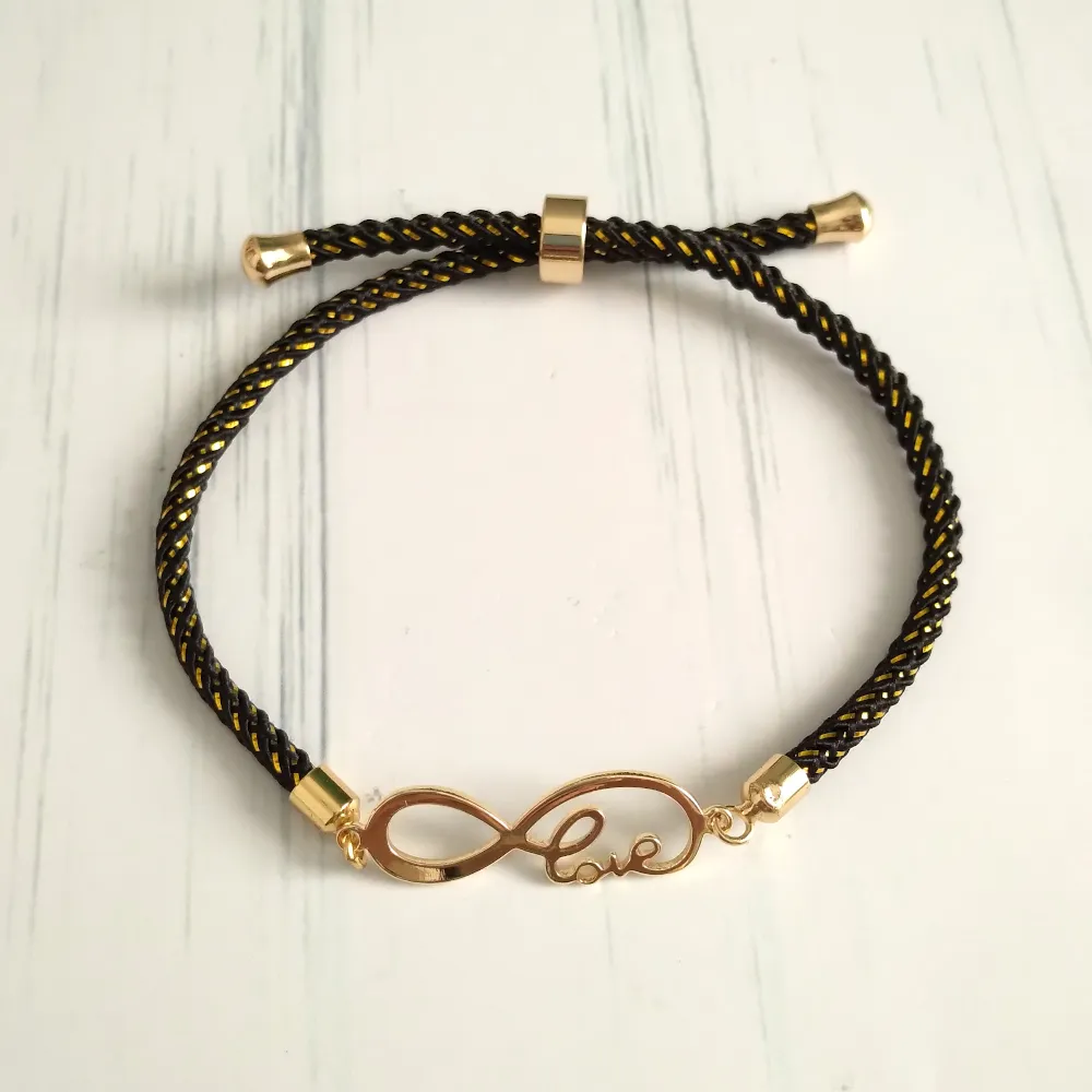 Olivia Infinite Love Metallic Cord Slider Bracelet