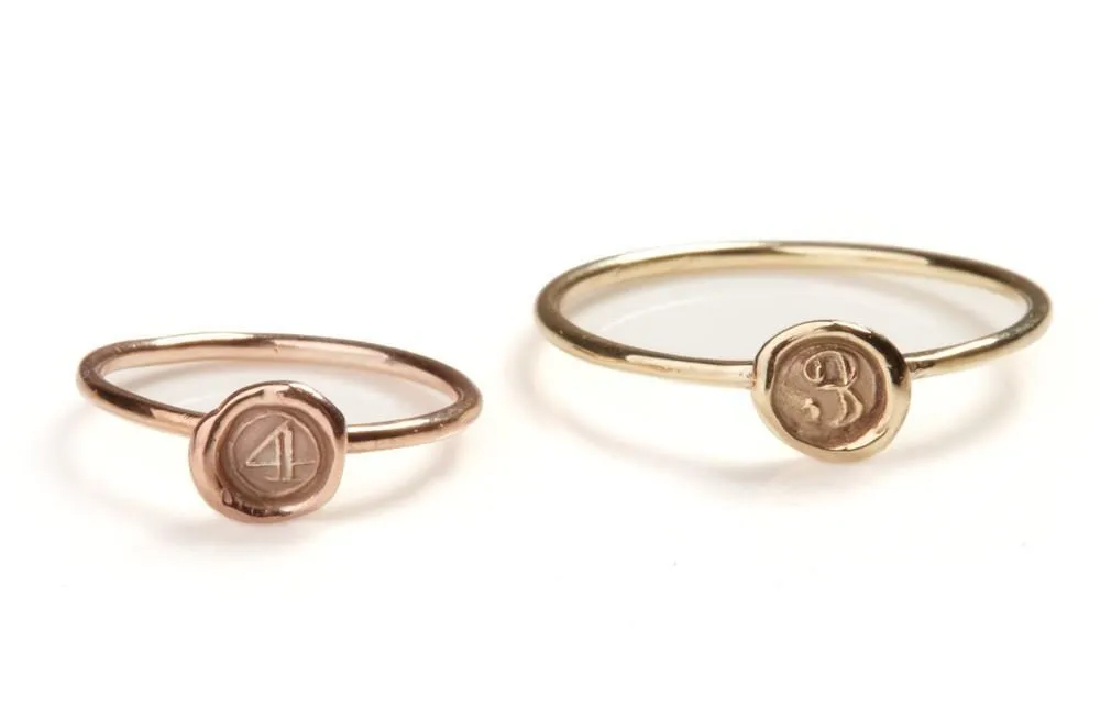 Petites Personalised Stacking Rings