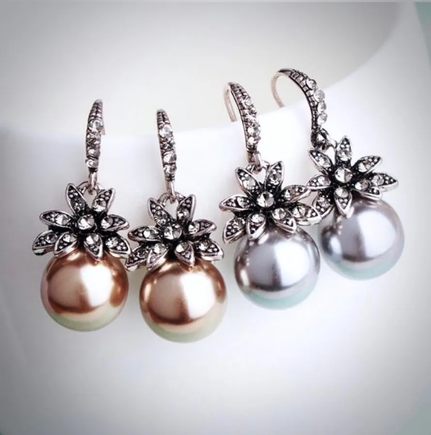 "Karyn" - Pearl Bridesmaids Earrings - More Colors Available