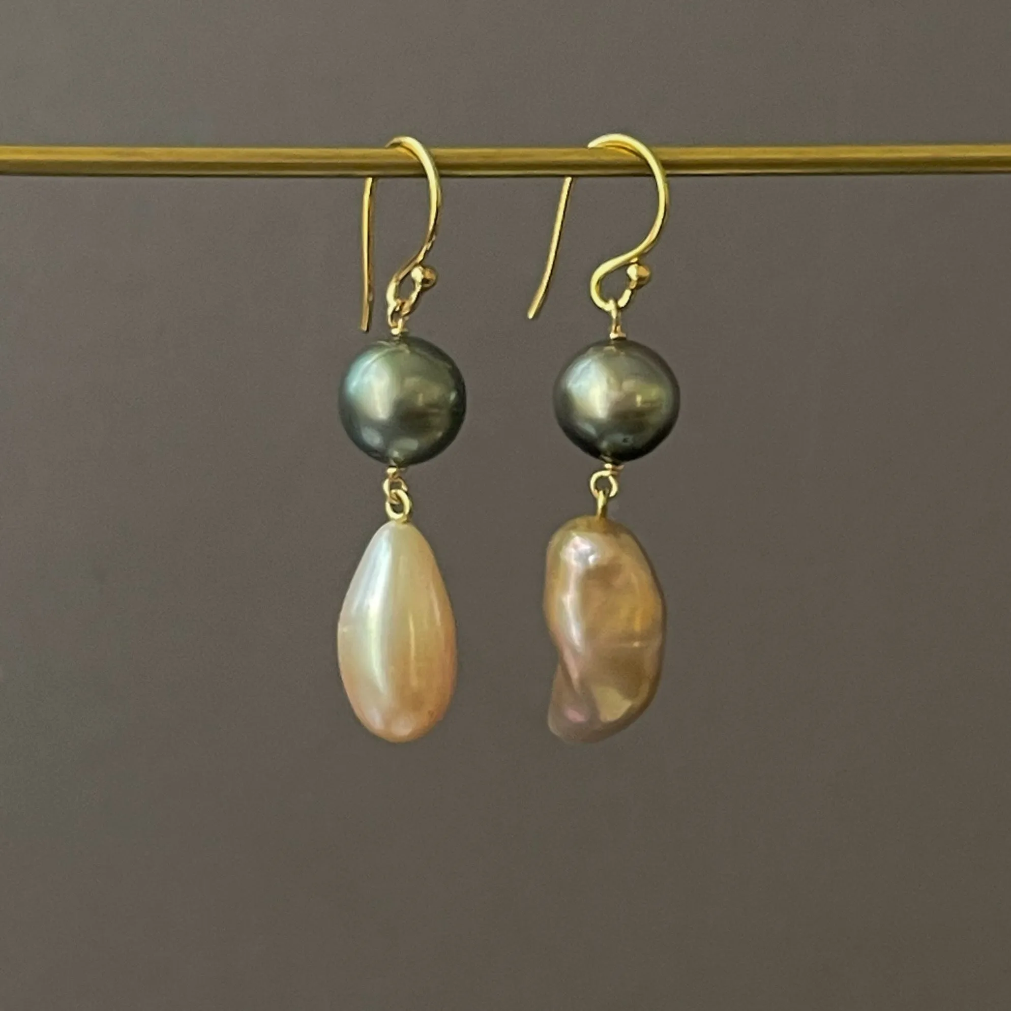 "punk rock but not loud" pearl earrings