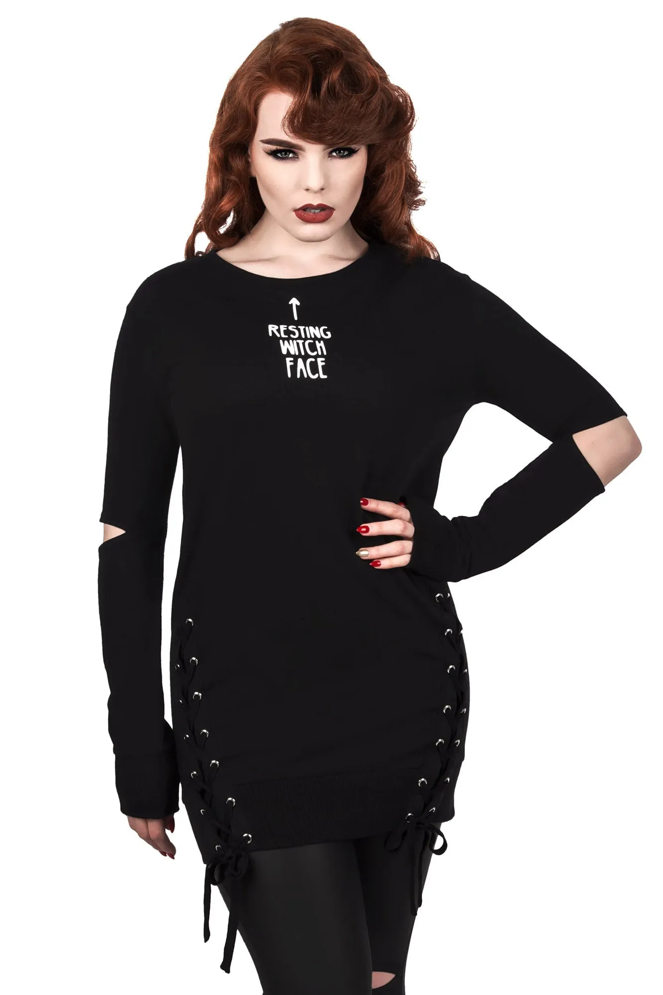 Resting Witch Face Sweatshirt [B] - Resurrect