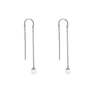 RIVIERA PEARL THREAD EARRINGS