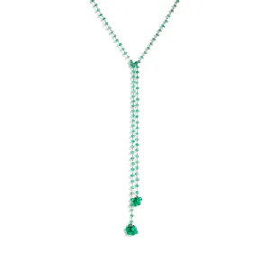 rough cut emerald lariat