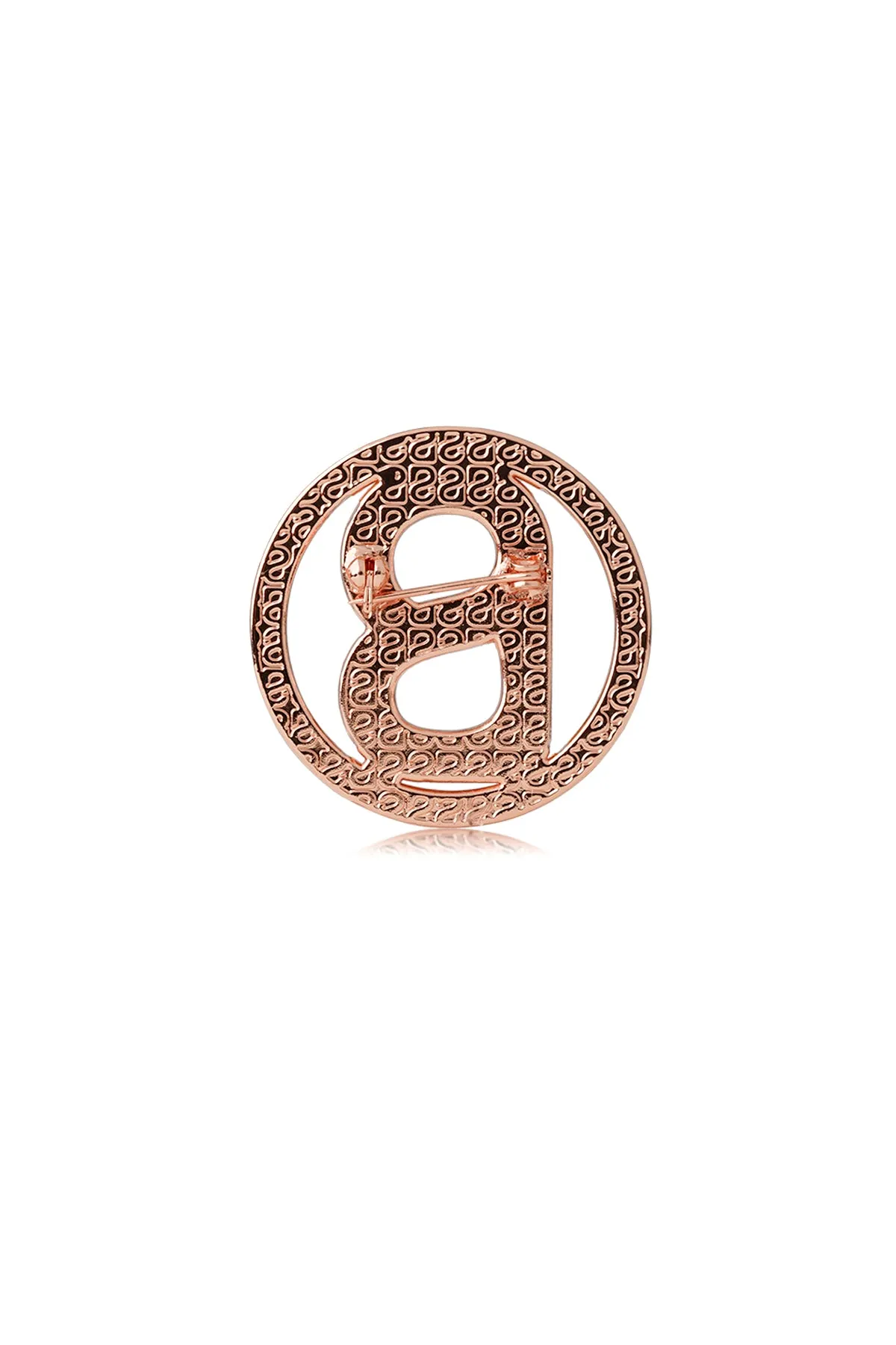 Round Signature Everyday Brooch - Rose Gold