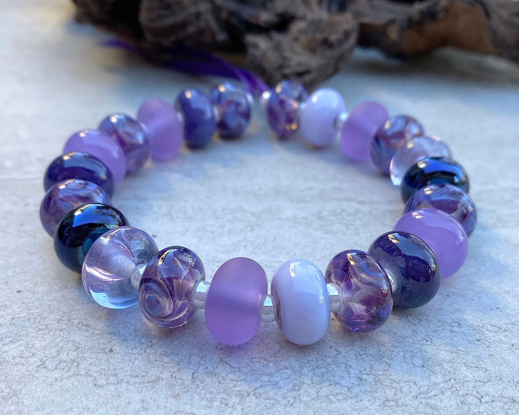 Royal Purple Lampwork Beads Set SRA