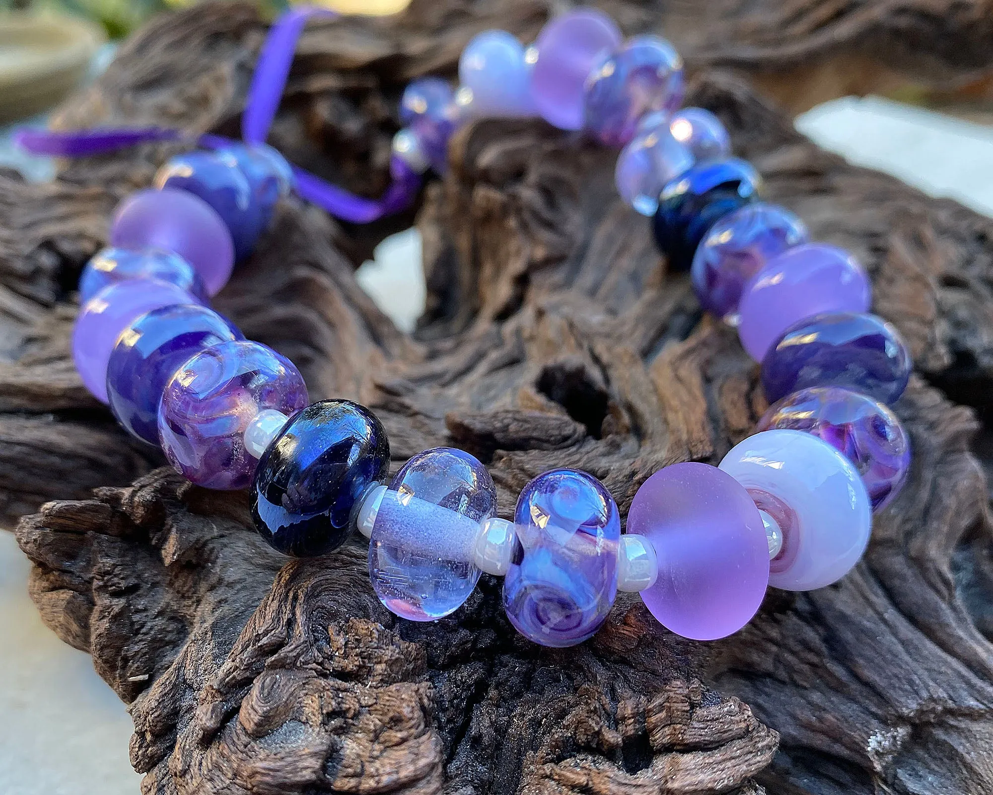 Royal Purple Lampwork Beads Set SRA